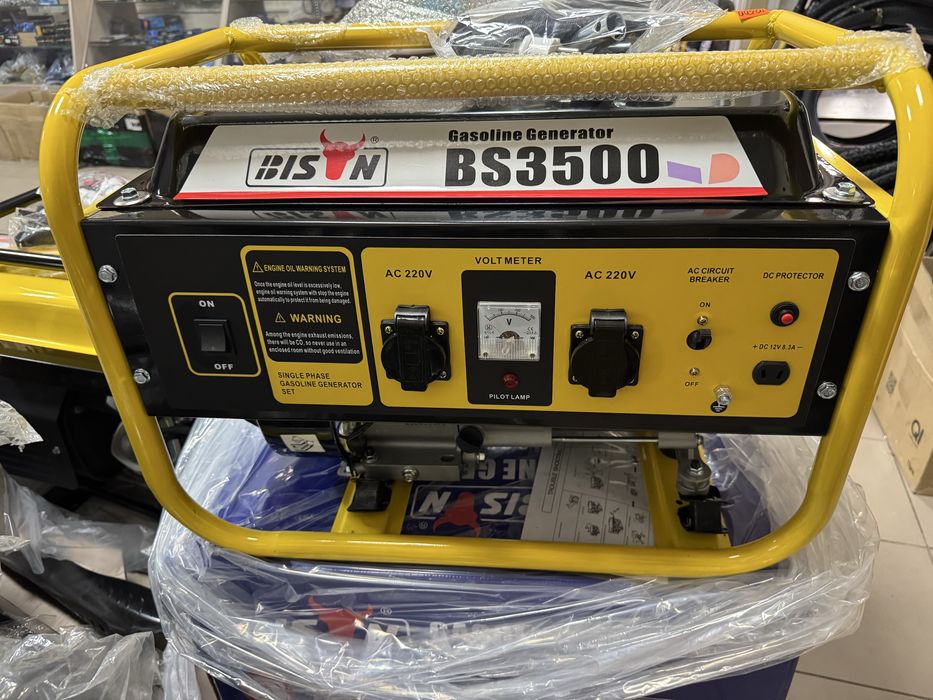 Генератори нові BISON бензин газ/бензин