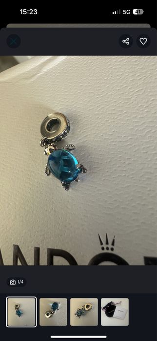 Zawieszka charms żółwik szklo murano do bransoletki modułowej nowy