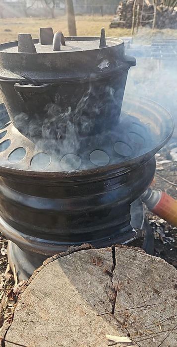 Piecyk/palenisko z felg samochodowych