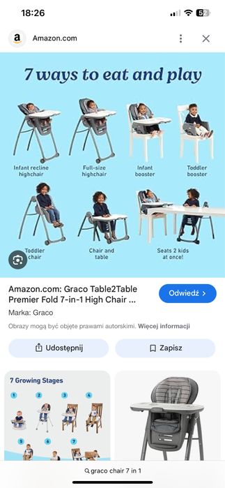 Krzesełko GRACO 7 w 1