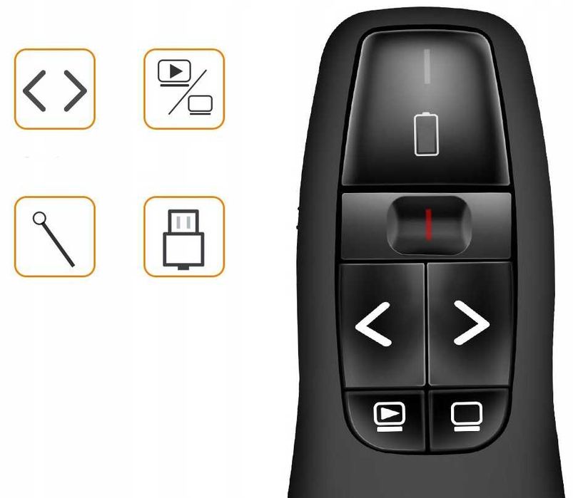 NOWE! Wskaźnik laserowy pilot pointer do prezentacji slajdy USB