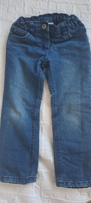 Spodnie jeansy z ociepleniem c&a 110 116