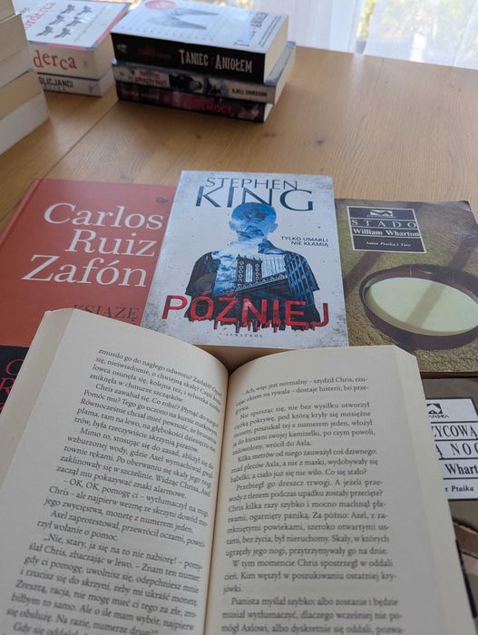 Zestaw 6 książek Zafon Stephen King Schmitt William Wharton