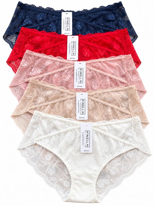 5x majtki damskie koronkowe wysoki stan  2XL