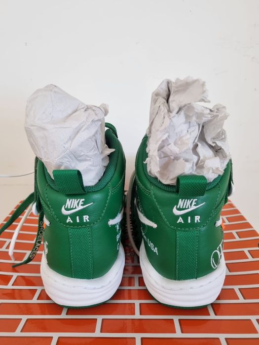 Nike Air Force 1 Mid SP x Off-White Pine Green 2022 – Edição Limitada – Novo/Nunca Usado