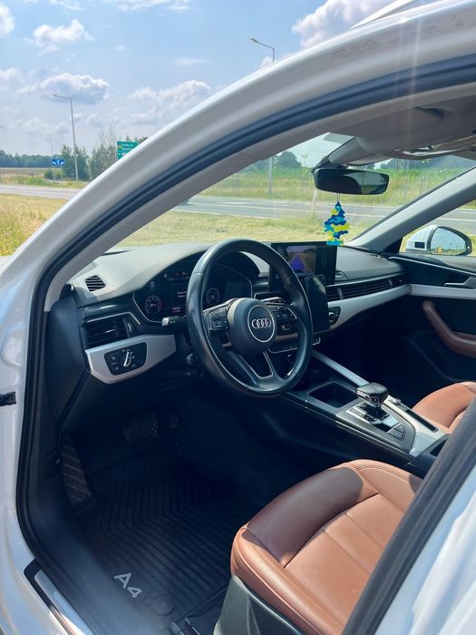 Audi A4 Avant B9 FL | Biały Gletscher | Skóry Okapi Brown | Hak el.