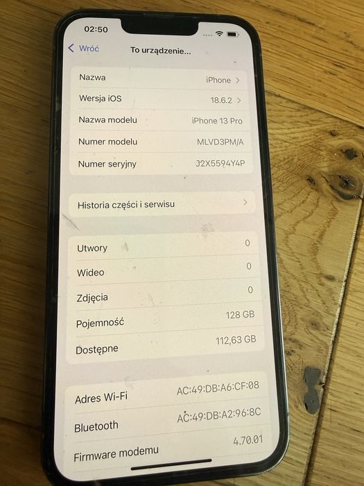 Iphone 13 pro 128gb zbita tylnia szybka