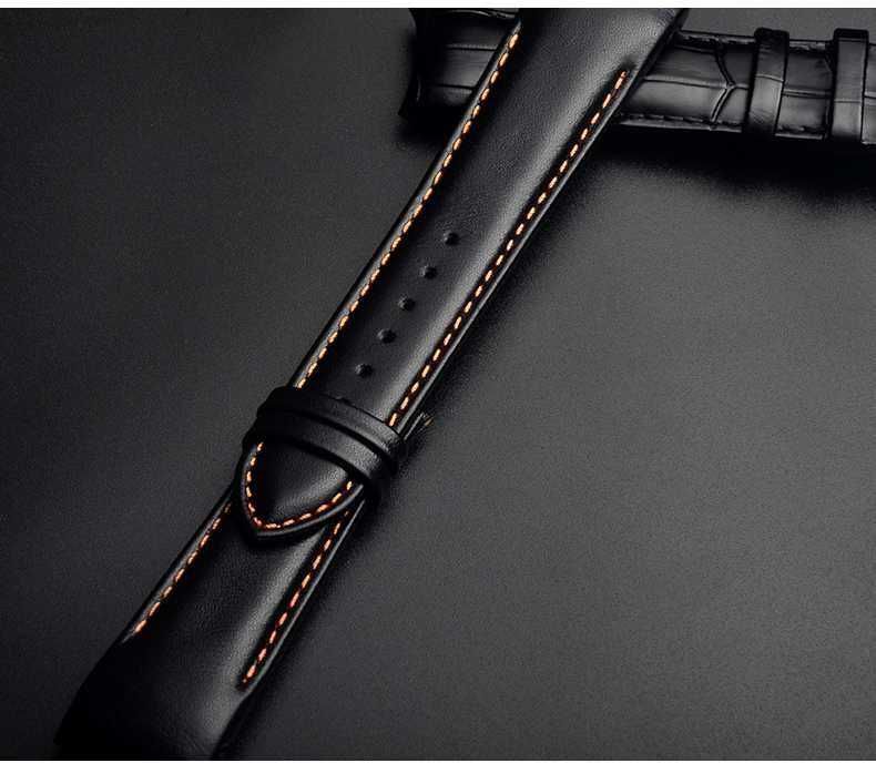 Pasek do zegarków Tissot Couturier szerokość 22mm czarny brazowy skóra