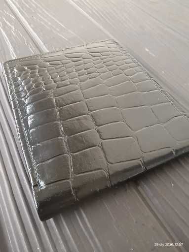 Portfel portmonetka skórzany czarny Egypt import prl 1975