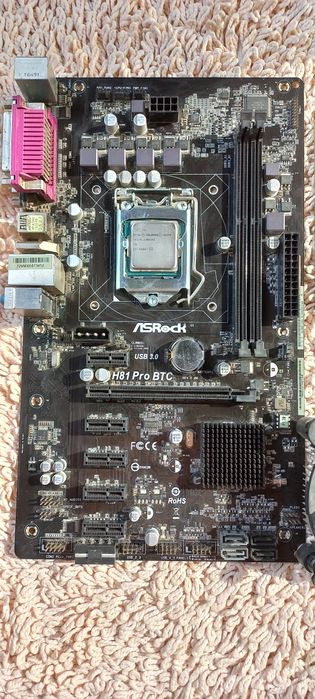 Продам комплект H81 Pro BTC/Celeron(R) G1840 (2.80GHz)/DDR3 4GB 1600Mh