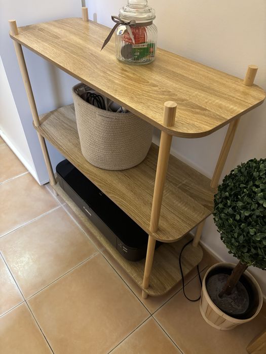 Estante Madeira 3 Níveis Estilo Nórdico Minimalista