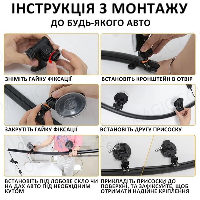 Поліцейський червоно-синій стробосокоп на авто 96 потужних LED діодів.