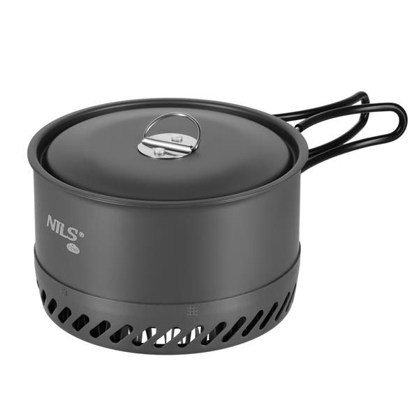 Garnek Turystyczny Aluminiowy 1000ml Z Pokrywą Radiator Do Gotowania W Terenie Camping Nils Camp