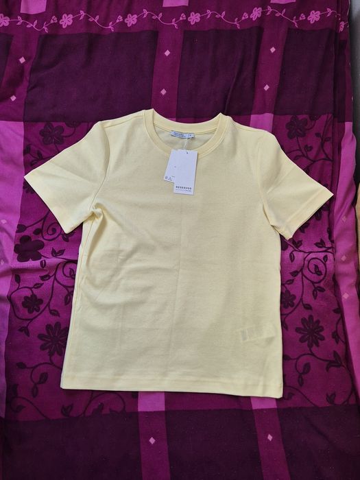Reserved bluzka koszulka butter yellow