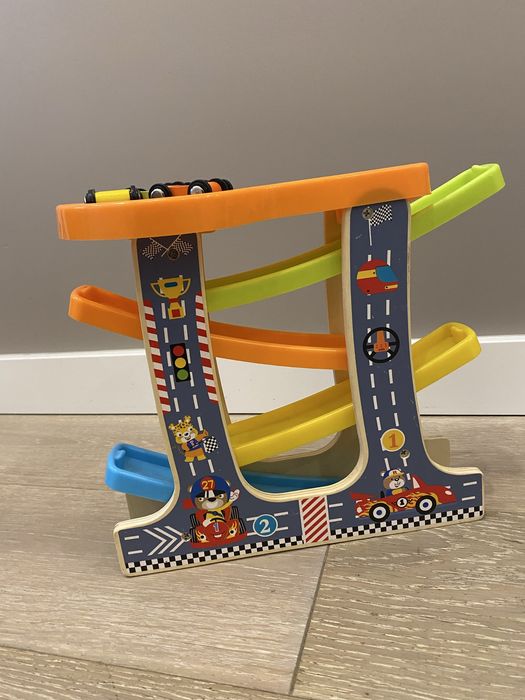 Деревʼяна іграшка Автотрек для діток 1-3 роки