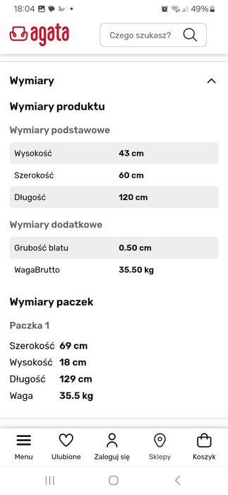 Stolik kawowy z blatem ze spieku kamiennego