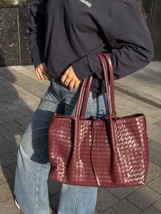 Сумка Bottega Veneta Medium Pinacoteca чорна, бароло