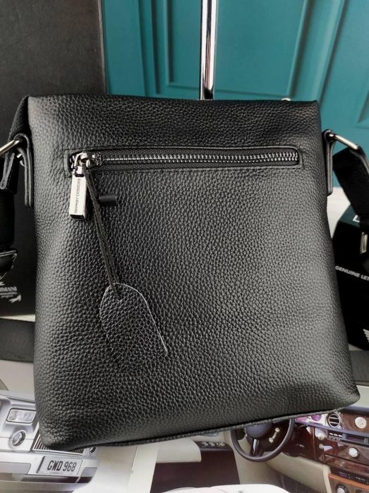 Шкіряна чоловіча сумка Armani Армані мужская кожаная сумка