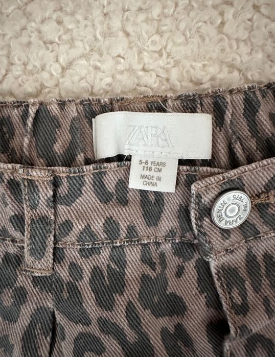 Леопардова джинсова спідничка Zara 5-6 ((116 см)