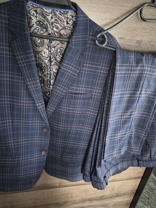 Garnitur męski l krata