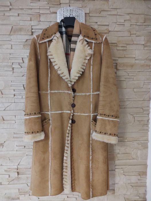 Kożuszek damski brązowy