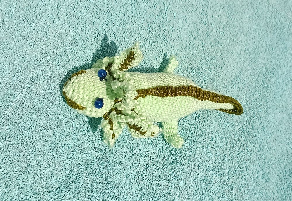 O axolote em crochê