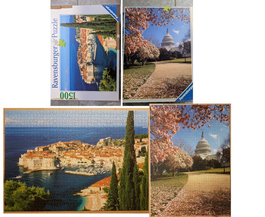 Puzzle 1000 - 1500 - zestaw - 9 kompletów