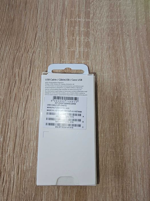 Nowy Kabel Samsung USB-C 5A 1 m Biały Super Fast Charging