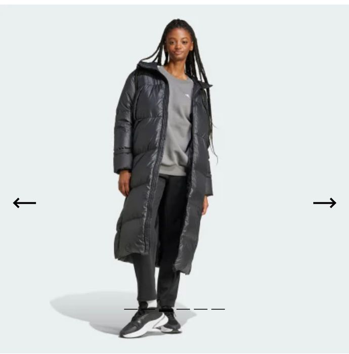 アイドル RT-93597 Пуховик зимний длинный женский Adidas W Big Baffle C IV9770 XL