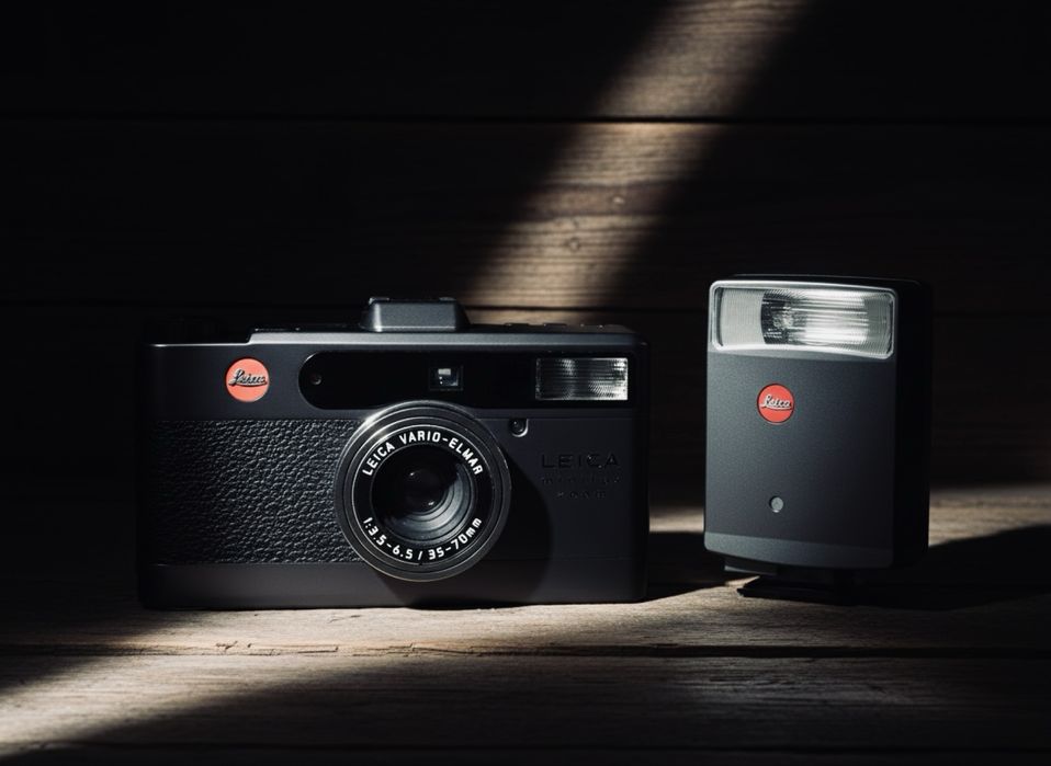 Leica Minilux Zoom Black Titanium + Flash Leica