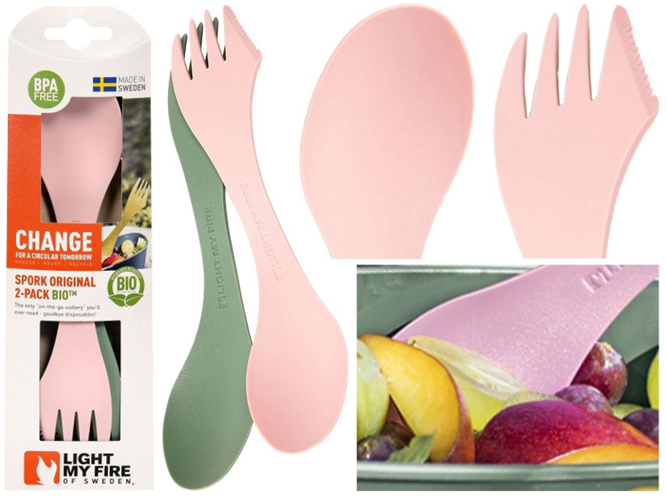 Niezbędnik Light My Fire Spork O Bio zielono-róż