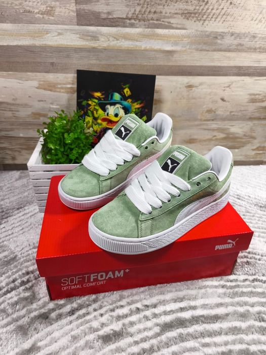 Puma Suede XL Wasabi White Premium / жіночі кросівки пума 37 38 39 40