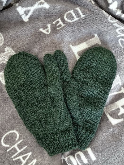 Rękawiczki z jednym palcem wełna alpaka 100% hand made