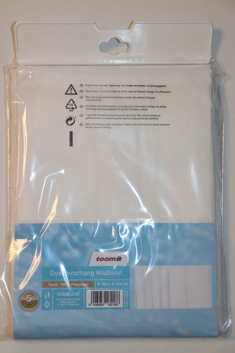 Zasłona prysznicowa 180x200