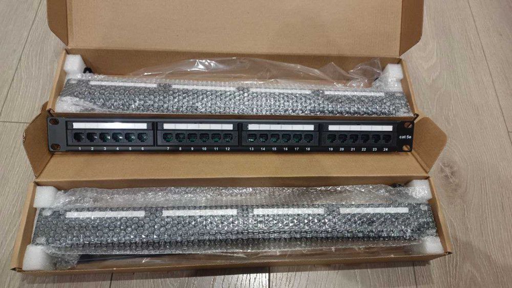 Мережева патч-панель 19", 24 порта, 1U, cat.5e, UTP, Kingda KDPA6043