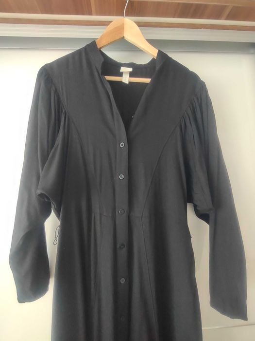 Sukienka wiskoza długa z długim rękawem H&M