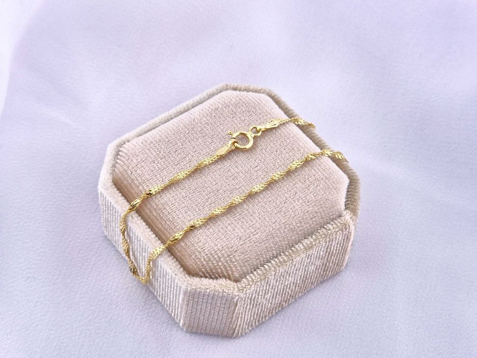 Złota bransoletka SINGAPUR 0,85g PR.585 14K dł. 18,5cm
