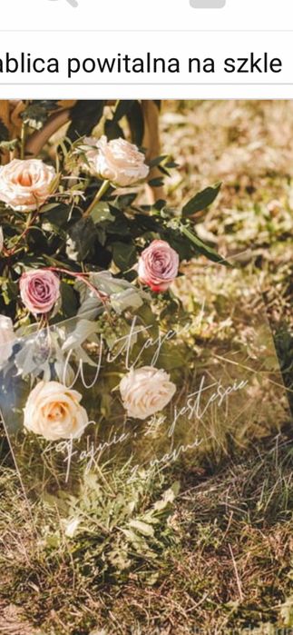 Tablica powitalna na plexi