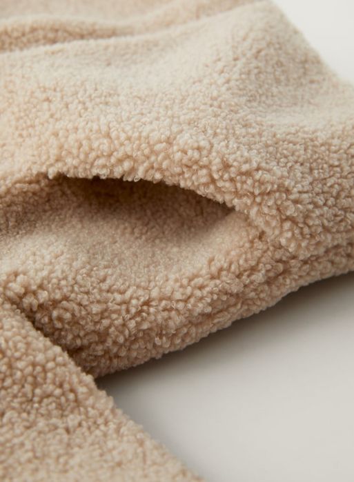 nowa KURTKA z kapturem ze sztucznego baranka, ZARA