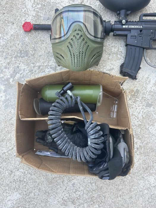 Kit Paintball BT Omega + Máscara + Acessórios