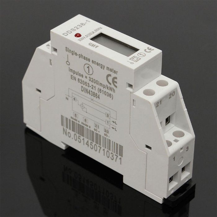 Contador digital KWH 220V AC DIN Rail