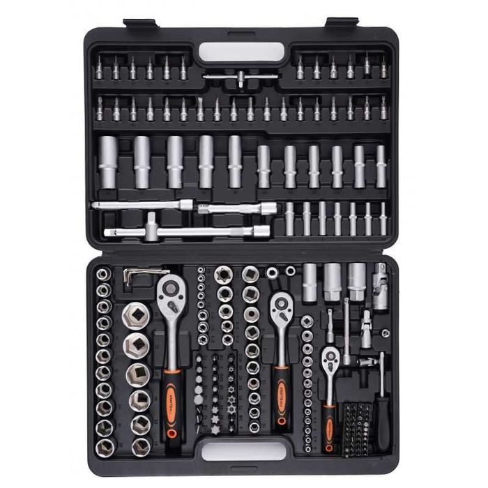 Zestaw narzędzi 162el. klucze nasadowe nasadki 3x grzechotka KD10460