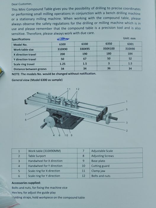 Mesa 2 eixos com torno alumínio para furadora ou fresadora CNC - NOVA!