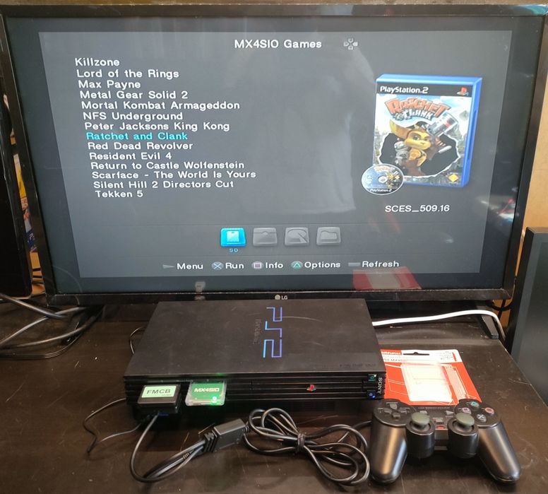 Sony PlayStation 2 komplet z MX4SIO 128GB i PS2HDMI