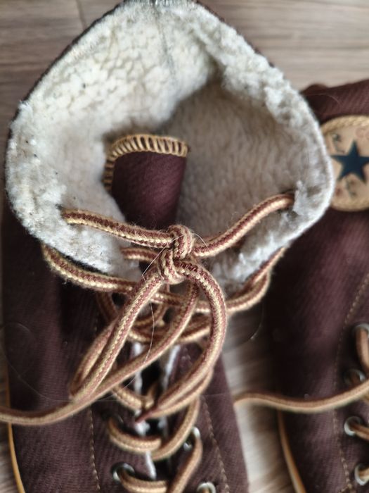 Trampki Converse zimowe jesienne ocieplane futerko  38,5