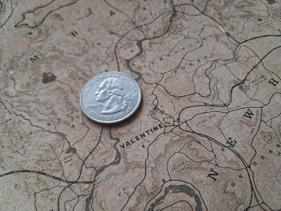 Red Dead Redemption 2 - mapa Arthura Morgana