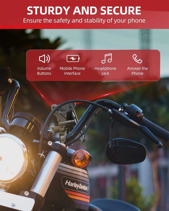 Cvozo uchwyt rower motor telefon 5-6,8" iPhone Samsung Xiaomi pancerny