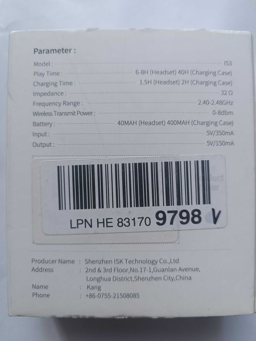 Беспроводные besnoow i53 Bluetooth-наушники