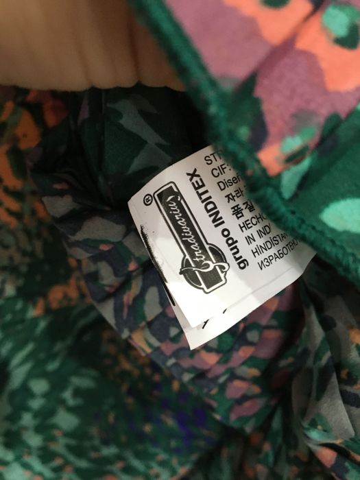 Vestido haltere plissado estampado