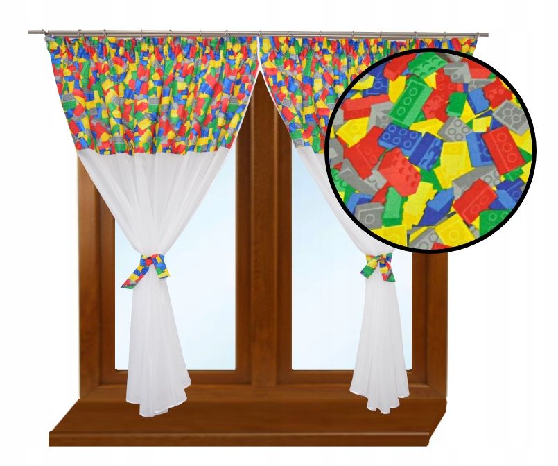 Firana Dziecięca Taras Klocki Jak Lego 300X250